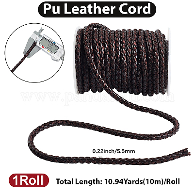 10 м круглый плетеный шнур из искусственной кожи&nbsp;LC-GF0001-13C-1