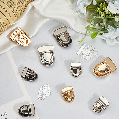 12 шт. 3 цвета железные застежки для сумок&nbsp;PURS-BBC0001-03-1