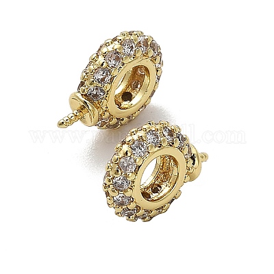 Овальная стойка покрытие латунь микропаве кубический цирконий подвеска баилы KK-S397-08B-1