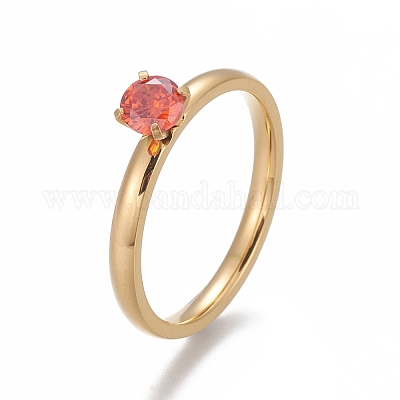 Кольца для пальцев из нержавеющей стали 304 с вакуумным покрытием PVD RJEW-L099-G-1