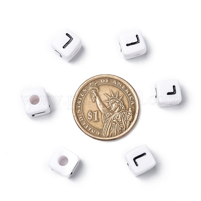 Письмо акриловые европейские бусины OPDL-R050-10mm-L-1