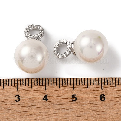 Покрытие стойки латунь микропаве прозрачные подвески из кубического циркония KK-B103-01A-P-1