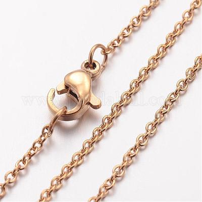 Ионное покрытие(ip) ожерелье из нержавеющей стали 304 MAK-K004-18G-1