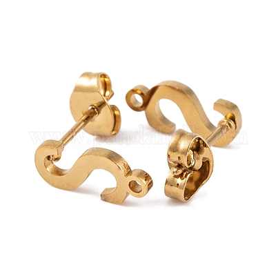 Серьги-гвоздики из нержавеющей стали 304 с ионным покрытием (IP) FIND-Q103-01S-G-1