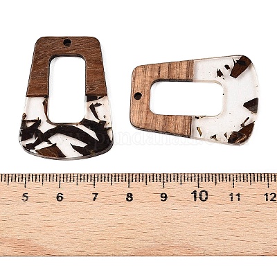 Подвески из эпоксидной смолы и орехового дерева RESI-T057-13D-1