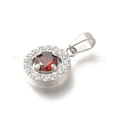 Подвески из нержавеющей стали 304 с микропаве из кубического циркония STAS-H228-03P-06-1