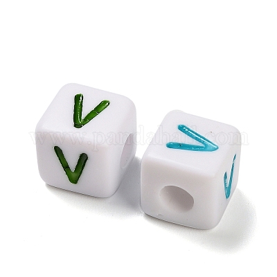 Непрозрачные акриловые бусины OACR-I022-01V-1