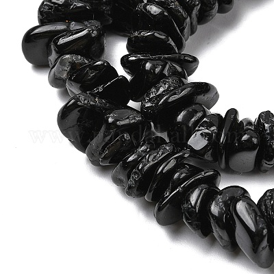 Натуральный черный турмалин бисер нитей G-A285-A07-01-1