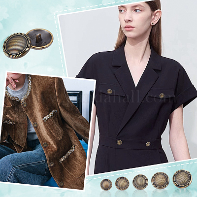 40 шт. 5 стиля литые кнопки FIND-NB0005-78AB-1