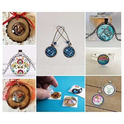 Прозрачные стеклянные кабошоны GGLA-CD0001-01-1