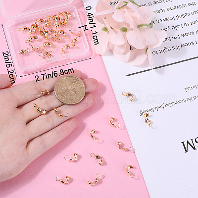 40 шт. латунные наконечники для бусин KK-BBC0010-55-1