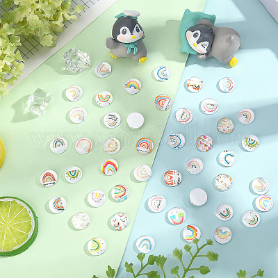 120шт стеклянные кабошоны GGLA-PH0001-25-1