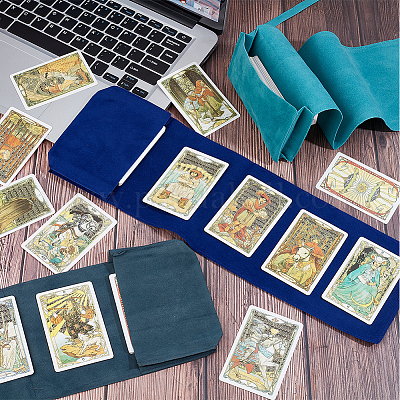 3 шт. 3-х цветные двухсторонние бархатные мешочки для хранения карт Таро ABAG-CN0001-04-1