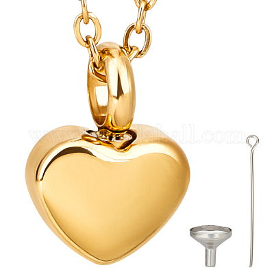 Ожерелье из урны с прахом из нержавеющей стали NJEW-CN0001-03G-1