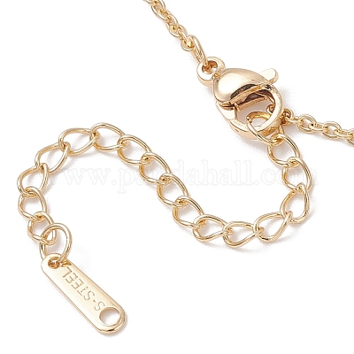 Ожерелья-цепочки с подвеской Ocean Summer из нержавеющей стали 304 NJEW-JN05543-1