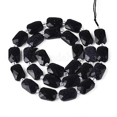 Синтетический синий авантюрин бисер нитей G-T139-83-1