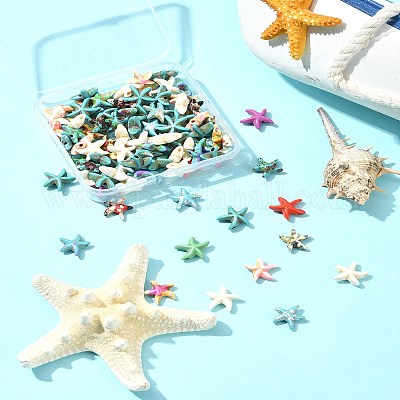 100 шт. 13 вида синтетических бирюзовых бусин G-FS0005-86-1