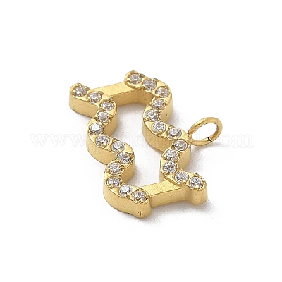 Ионное покрытие (ip) 304 нержавеющая сталь микропаве кубический цирконий подвески STAS-Z107-09G-01-1