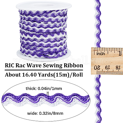 Rick Rack Trim Sewing Rick Rack Gift Wrapping ribbon Fabric Ribbons Bright  Color DIY Polyester 2 Rolls ( 8mm ) And lace