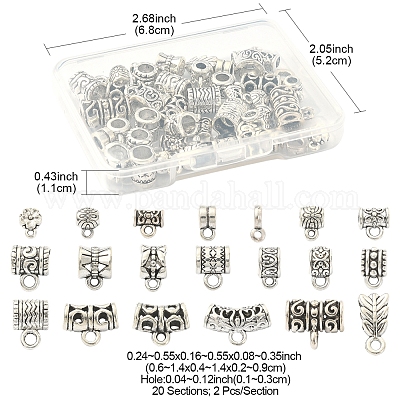 40 шт. 20 стильные тибетские поручни из сплава TIBE-FS0001-10-1