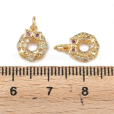 Латунные микро проложить кубического циркония подвески KK-L255-18G-03-1