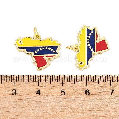 Подвески из латуни с эмалью в стойку KK-P269-07G-1