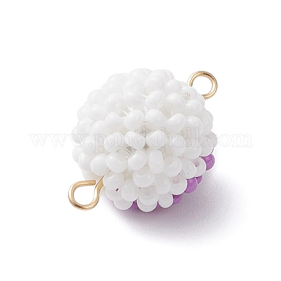 Подвески-шармы в форме круглого глаза из стеклянных бусинок и стеклянных семян на Хэллоуин PALLOY-MZ00948-06-1