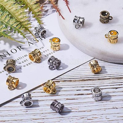 Wholesale PandaHall 300Pcs 6 Colors Connectors Bails Beads for Jewelry  Making Tube Spacer Bead Hanger Fit European Charms Bracelet Pendants 