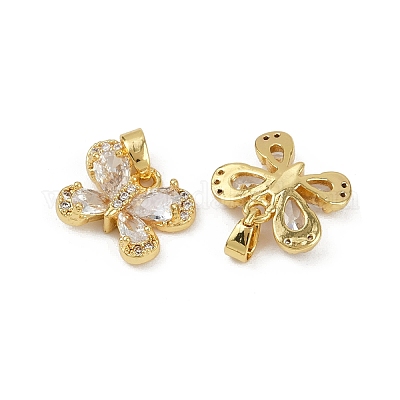 Латунные микро проложить кубического циркония подвески KK-N254-229G-02-1