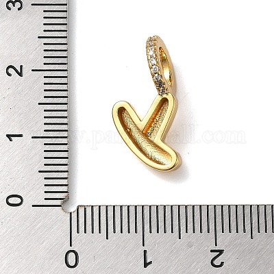 Латунные микро проложить кубического циркония подвески KK-K345-13Y-G-1