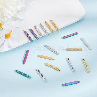 18 шт. подвеска-кабошон из нержавеющей стали 304 двух цветов&nbsp;FIND-AR0004-95-1