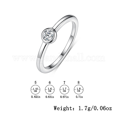 Кольца из стерлингового серебра S925 с прозрачными кубическими цирконами для женщин JY0116-4-1