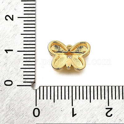 Латунные микропаве из прозрачного кубического циркония KK-B136-10G-06-1