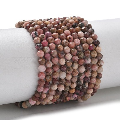 Природные родонит бисер нитей&nbsp;G-L651-C13-3.8mm-1