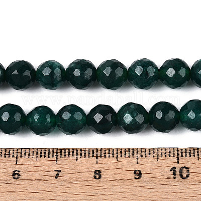 Окрашенные природные белый нефрит бисер пряди G-T139-8mm-60-19-1