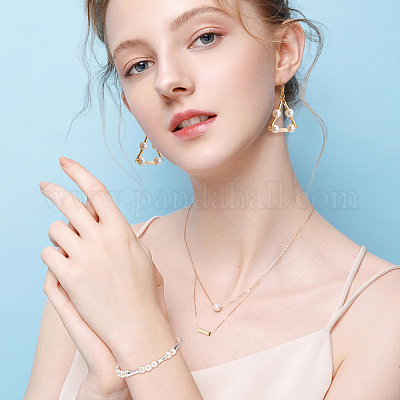 48 шт. 4 латунных трубчатых бусин KK-BC0012-92-1