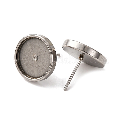 201 фурнитура для сережек-гвоздиков из нержавеющей стали STAS-D379-10E-P-1