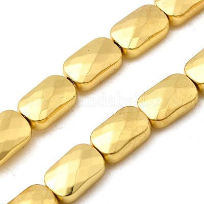 Стеклянные бусины с гальваническим покрытием  EGLA-F166-18-1