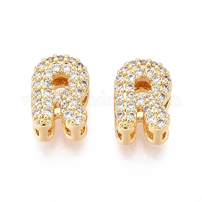 Латунные микропаве из прозрачного кубического циркония KK-T071-17G-R-1