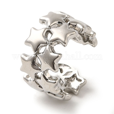 Стойки с покрытием латунные кольца манжеты RJEW-H228-17P-1