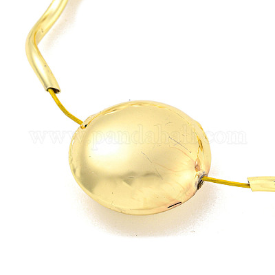 Латунь бисера ожерелья NJEW-P307-02G-1