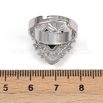 Регулируемые кольца в форме сердца из нержавеющей стали 304 для женщин RJEW-A074-07P-1