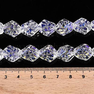 Стеклянные бусины с гальваническим покрытием  EGLA-N012-08C-1