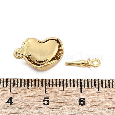 Латунные застежки из прозрачного кубического циркония с микропаве KK-P291-45G-1