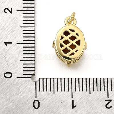 Латунь стекло амулеты KK-V011-34G-1