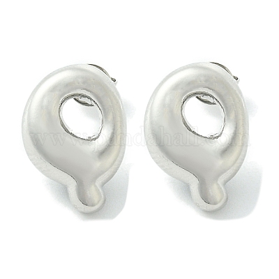 Серьги из латуни с покрытием стойки EJEW-S222-01P-Q-1