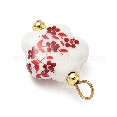 Подвески из фарфора ручной работы с принтом PALLOY-JF04401-02-1