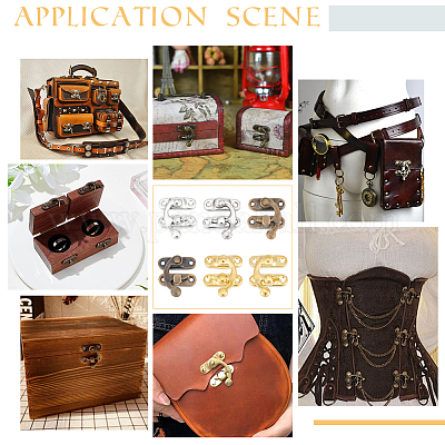 30 шт. 6 цвета железный замок с защелкой и крючком&nbsp;FIND-OC0003-42-1