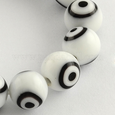 Wholesale Round Handmade Evil Eye Lampwork Beads 