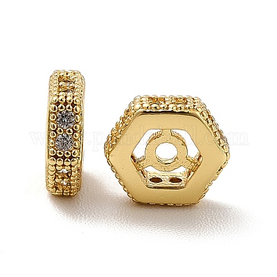 Стойки обшивки латунь микро проложить кубического циркония бусы KK-C010-17-1